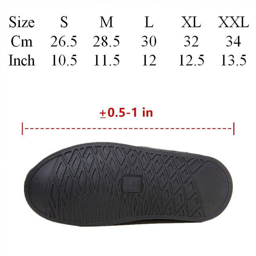 US Reusable & Foldable Waterproof Rain Boot Shoe Cover Anti-slip Unisex Overshoe