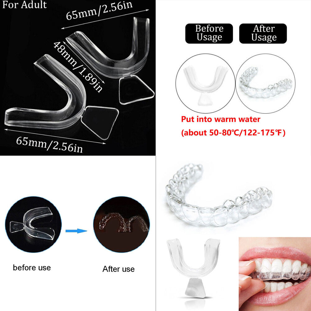 US 8-16 Pack Silicone Mouth Guard Teeth Clenching Grinding Moldable Dental Night
