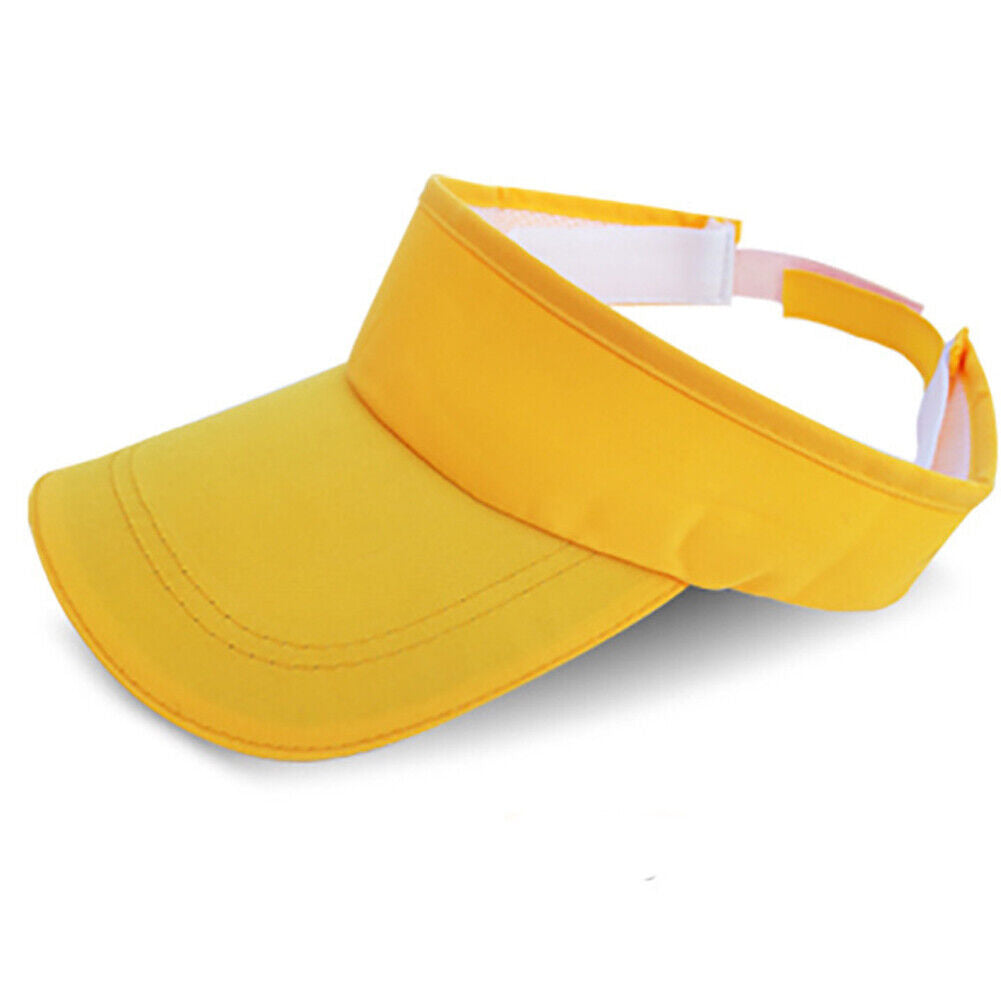 US 4-8 Pack Unisex Sport Sun Visor Adjustable Cap Hat Golf Tennis Outdoor Solid