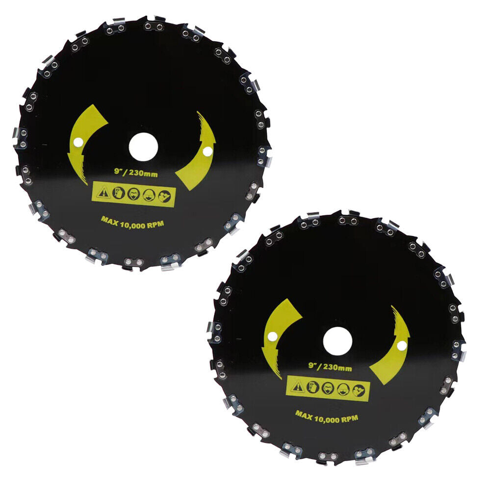 US 2Pc 9''Chainsaw Tooth Brush Blades Trimmer Head Suitable ForCutter Weed Eater
