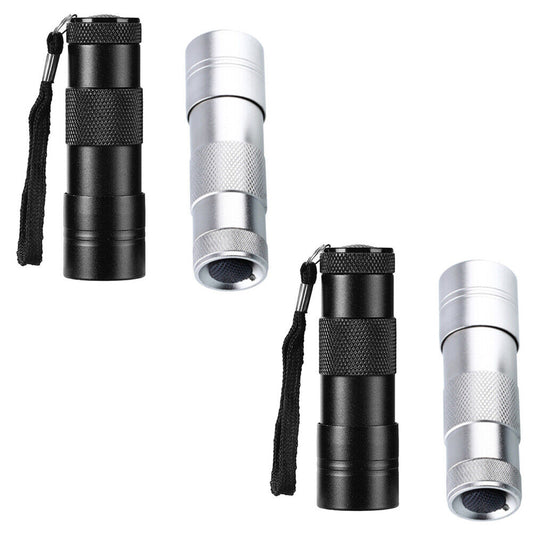 US UV Ultra Violet 12 LED Flashlight Mini Blacklight Aluminum Torch Light 395nM