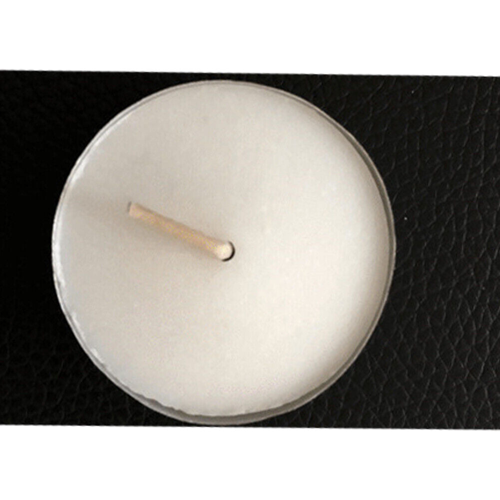 US 100-200 Pc Tea Light Candle 4h Long Lasting Natural Palm Oil White Unscented