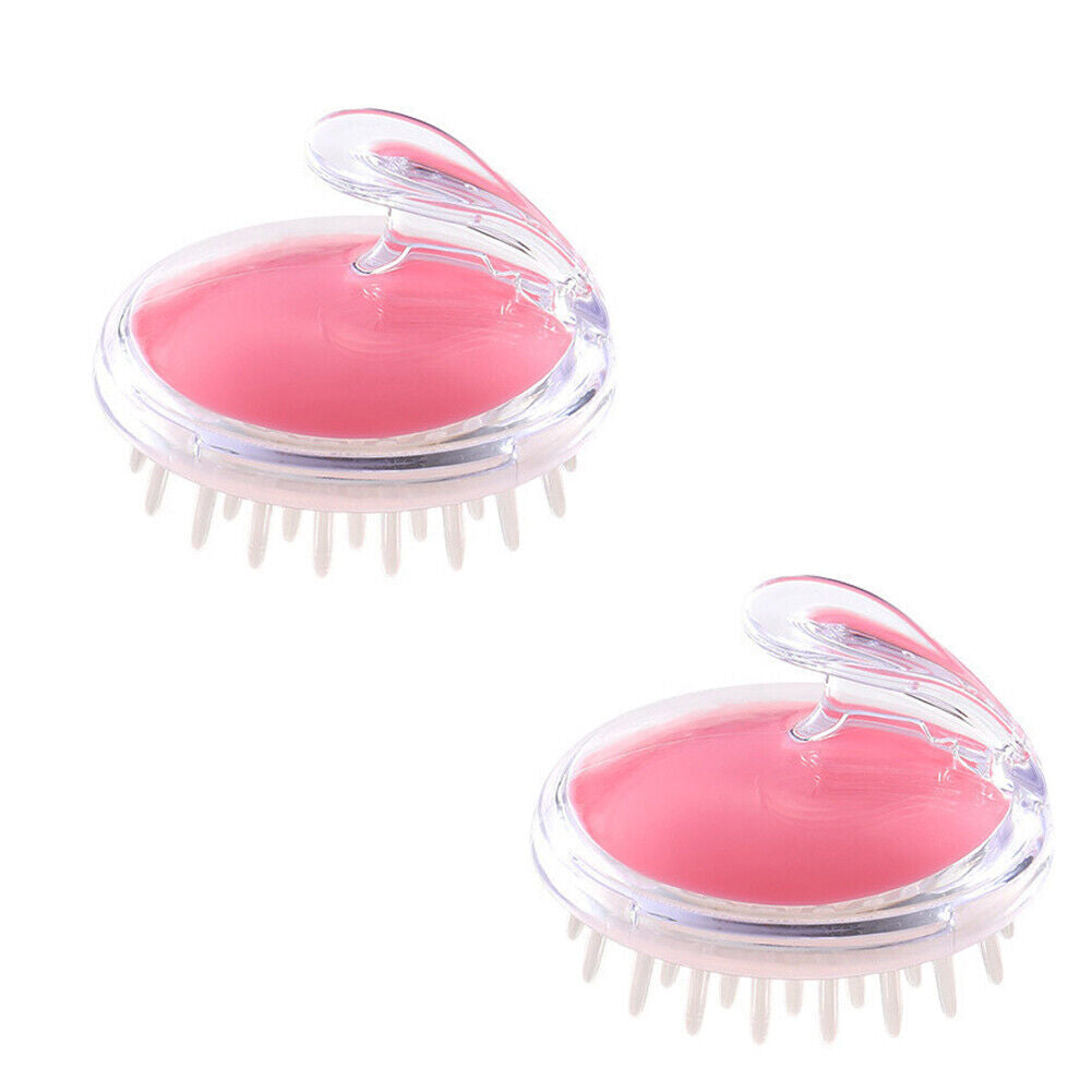 US 2-4 Pcs Silicone Scalp Massager Shampoo Brush Head Comb Bristle Hair Scrubber