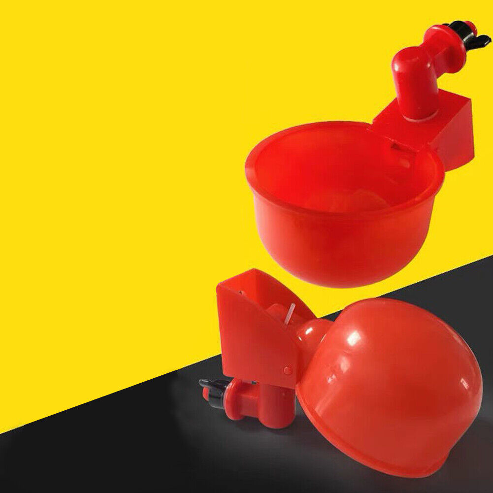 US 10-20 Pc Automatic Poultry Water Cups Drinker Chicken Duck Goose Turkey Quail