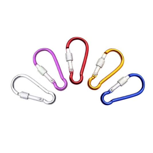 US 5-10 Pcs Carabiners Clip Multicolor 3 Inch Locking D Ring Shape Clips Fine