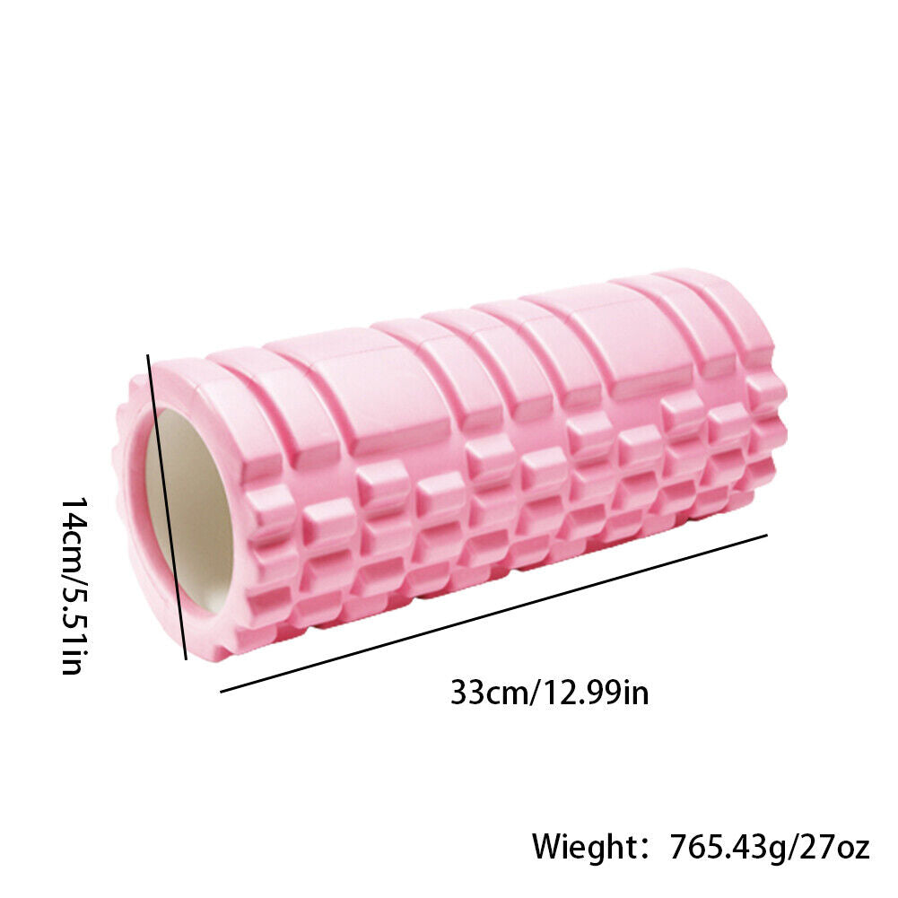 US 1-2 Pack High Density Hollow EVA Foam Roller Muscle Massage Recovery 13x5.5"