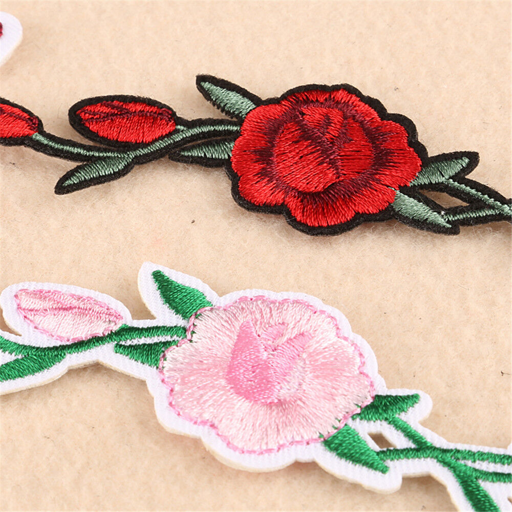 Embroidered Sew Iron On Patches Badge Fabric Bag Clothes Applique Craft