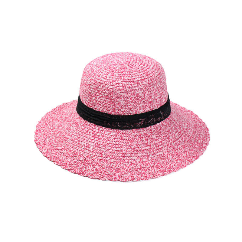 Magik Straw Hat Vintage Ladies Derby Summer Beach Large Brim Sun Caps UPF 50+