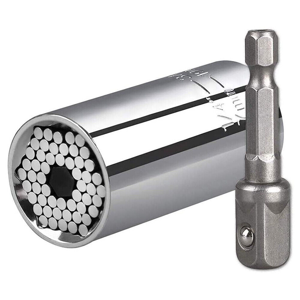 US 1-2 Pcs Universal Socket Wrench Repair Kit Power Drill Adapter Alligator Grip