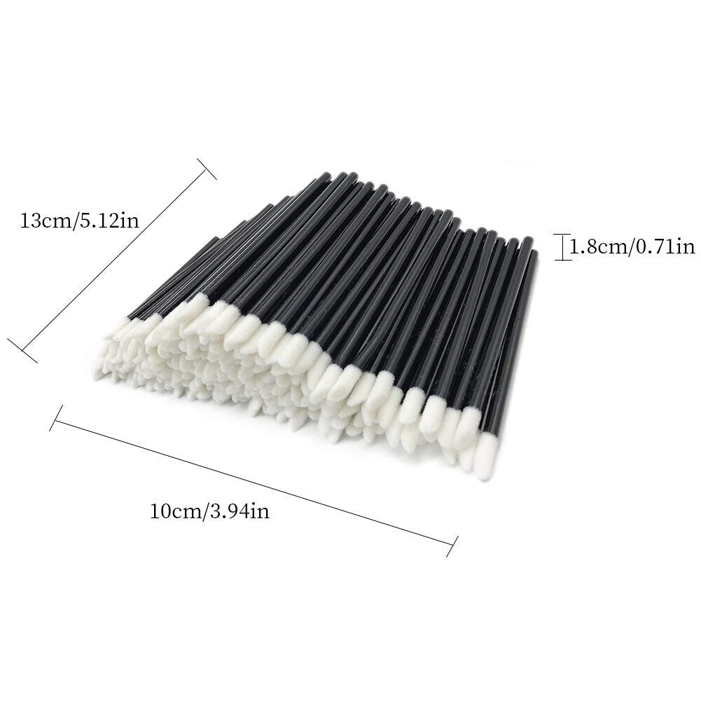 US 100-200 Pack Disposable Lip Brush Gloss Wands Applicator Makeup Cosmetic Tool