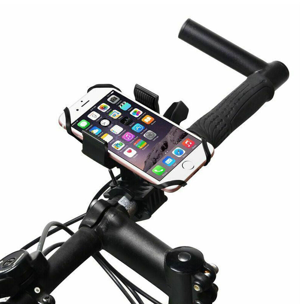 US 2-4 Pc Cell Phone Silicone Mount Holder GPS Motorcycle MTB Bike Bicycle 360