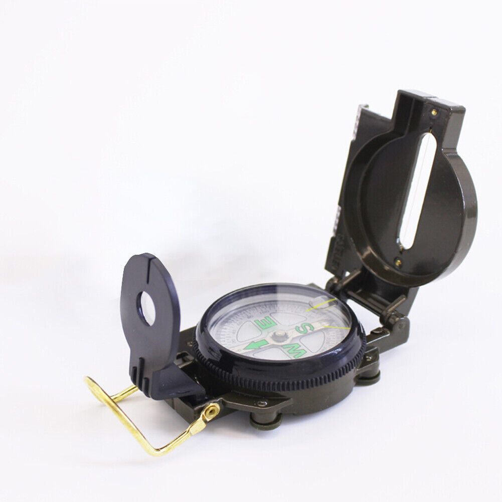 US 1-2 Pack Metal Pocket Army Style Compass Military Outdoor Adjustable luminous