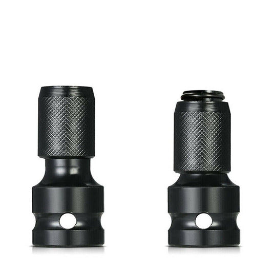 US 2-4 Pcs  1/2" Drive To 1/4" Socket Adapter Hex Drill Chuck Change
