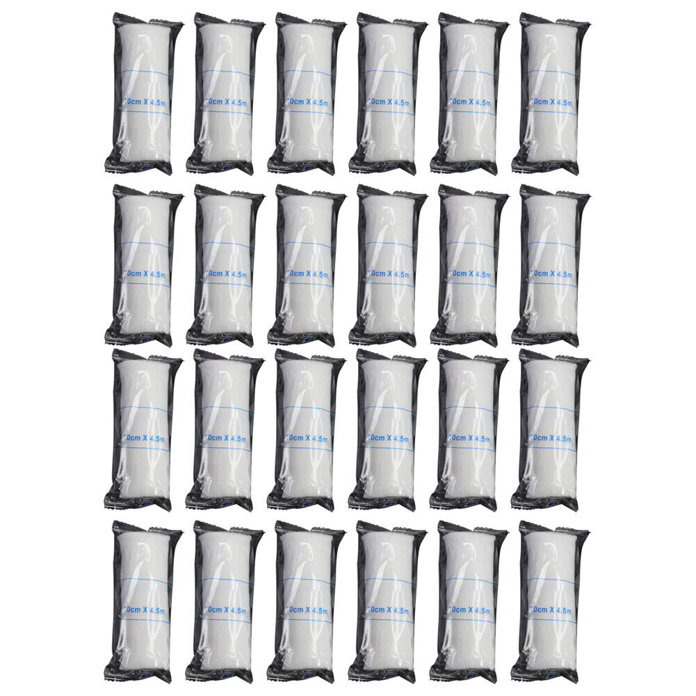 US 24-48 Pcs 4'' Gauze Rolls 5 Yard Premium Quality Medical Tape Stretch Bandage
