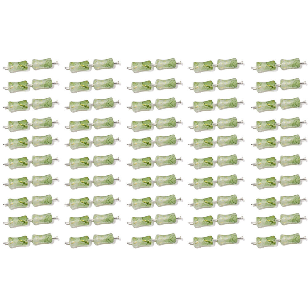 US 100-200 Pack Natural Jadeite Column Stone Beads Tube Bamboo Shape Jade Stone