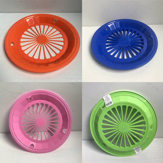 US 20-40 Pack Plastic Paper Plate Holders, Picnic Supplies, 4 Colors 10 Inches