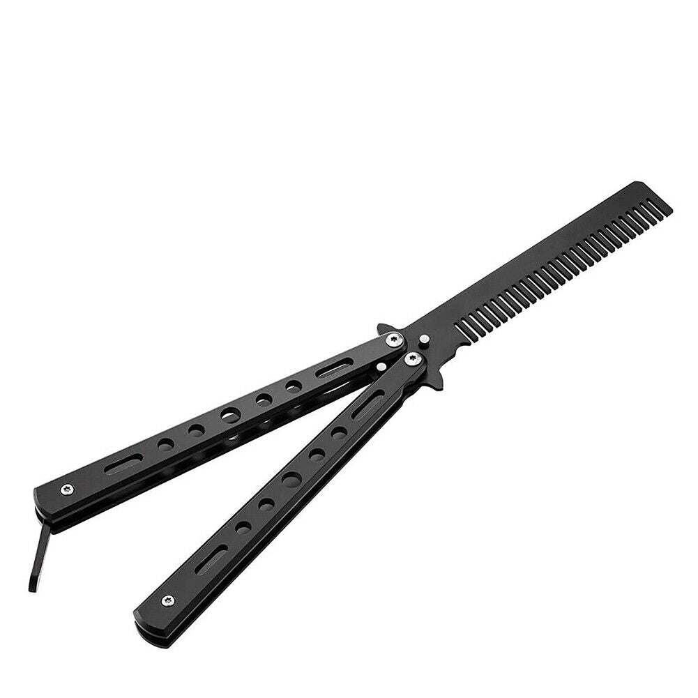 US 1-2 Pack Butterfly knife Practice Martial Swords Steel Metal Folding Training
