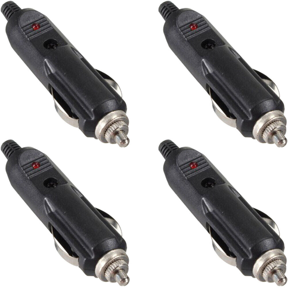 US 4-8 Pcs 12V Male Car Cigarette Lighter Socket Boat Tractor Motorcycle Adapter