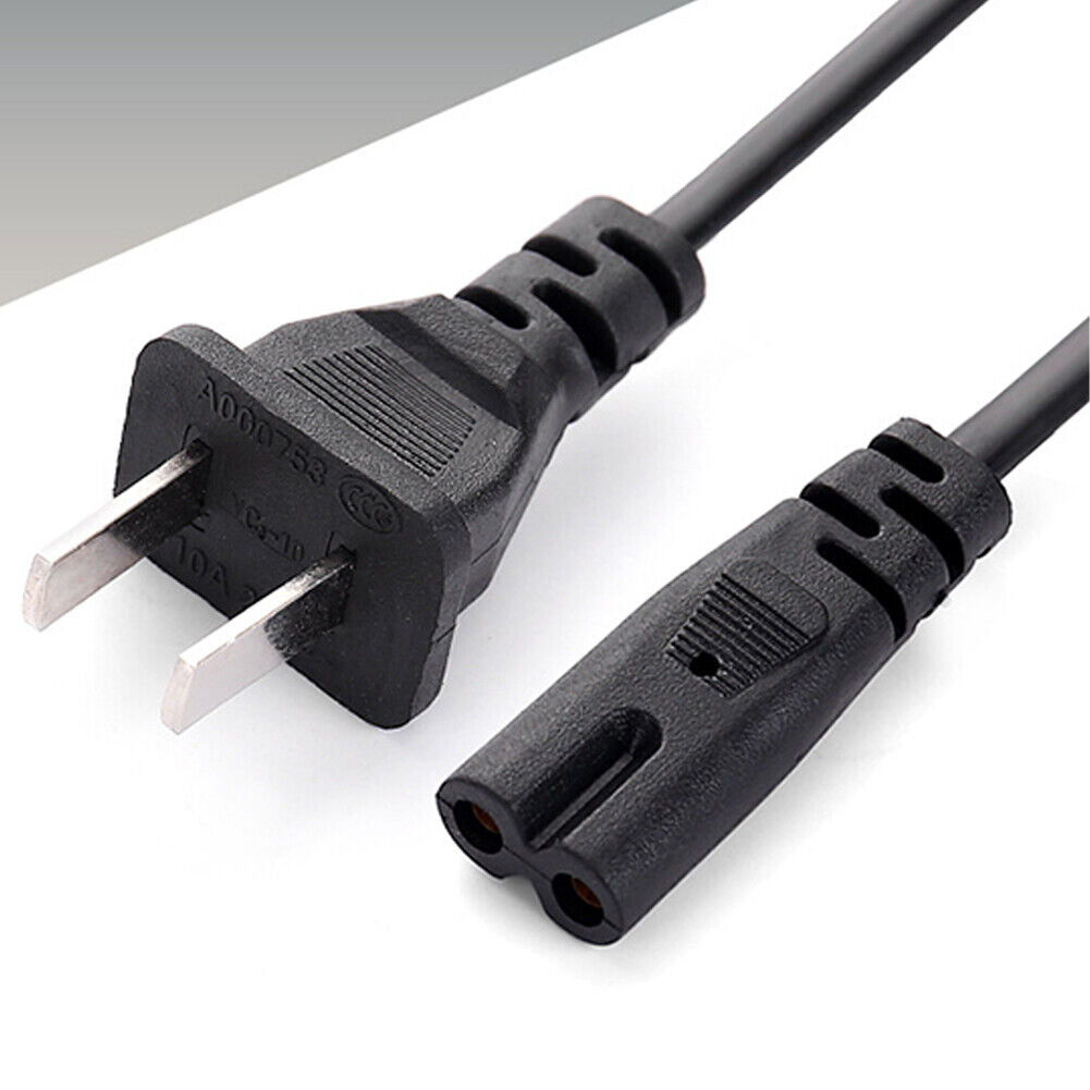 US 5-10 Pc 2 Prong AC Power Cord Cable for PS4 PS3 PS2 Slim XBOX PC Monitor TV