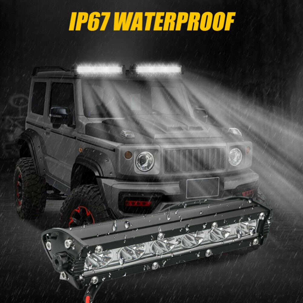 US 2-4 Pack 7" 18W LED Light Bar Fog Flood Pod Offroad Work Lighting Driving SUV