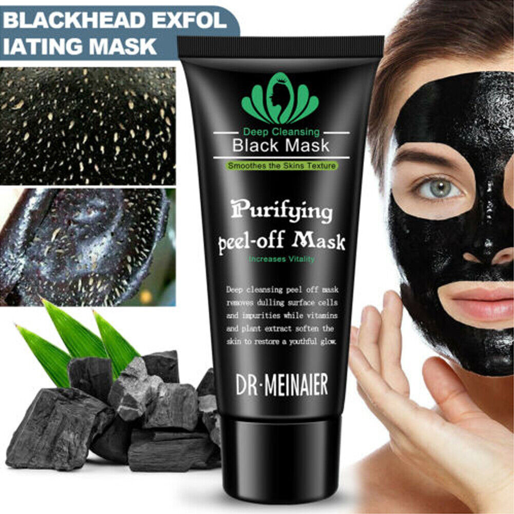 US 1-2 Pc Blackhead Remover Peel Off Charcoal Mask Facial Cleansing Pore Control