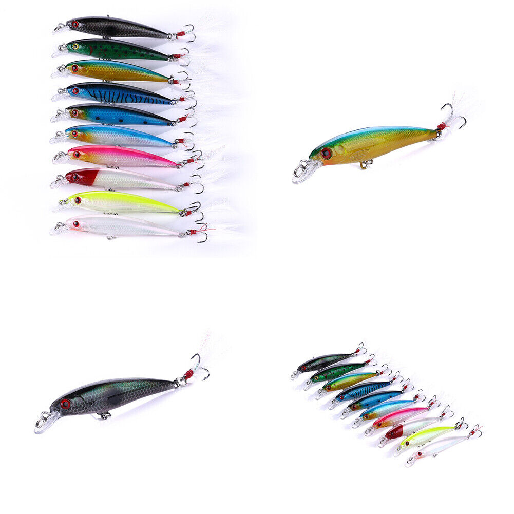 US 10-20 Pcs Mesmerizing Jerking Movement Casting Distance Jerkbaits