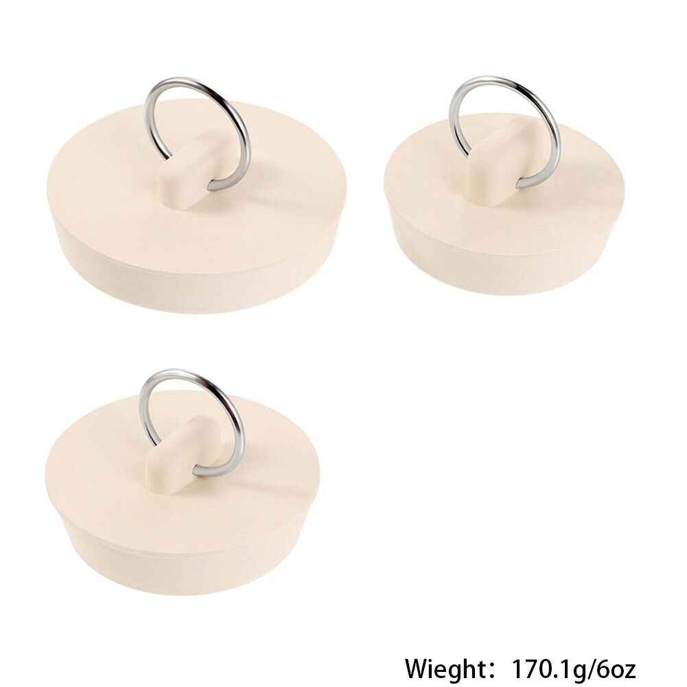 US 3-6 Pack Universal Rubber Drain Stopper Bathroom Sink Tub Kitchen Stop Plug