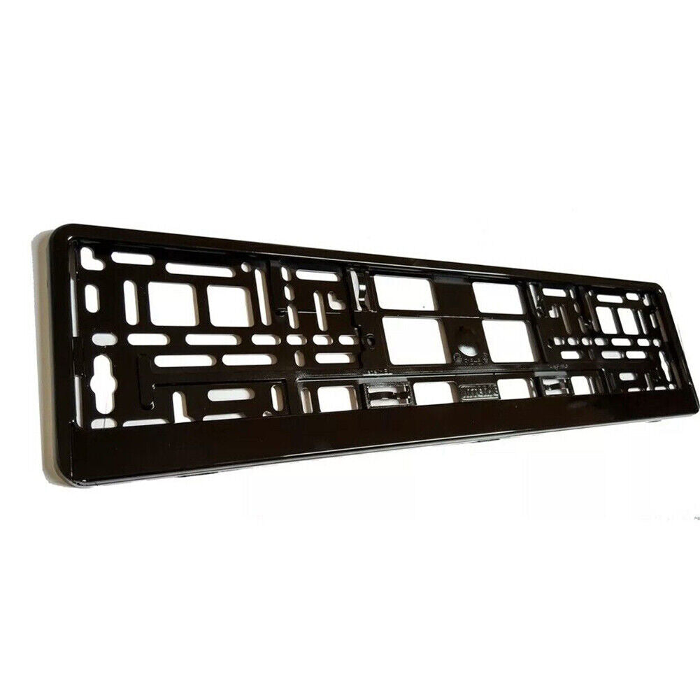 US 1-2 Pack High Quality Black European Size License Plate Frame Holder