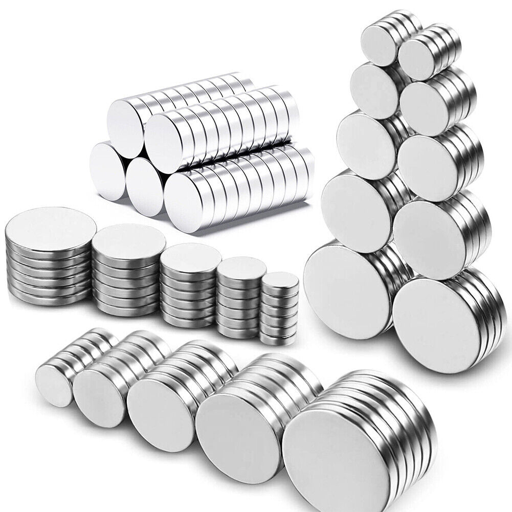 US 10-100 Pcs Neodymium Magnets Round Disc N35 Super Strong Rare Earth Thin S/L