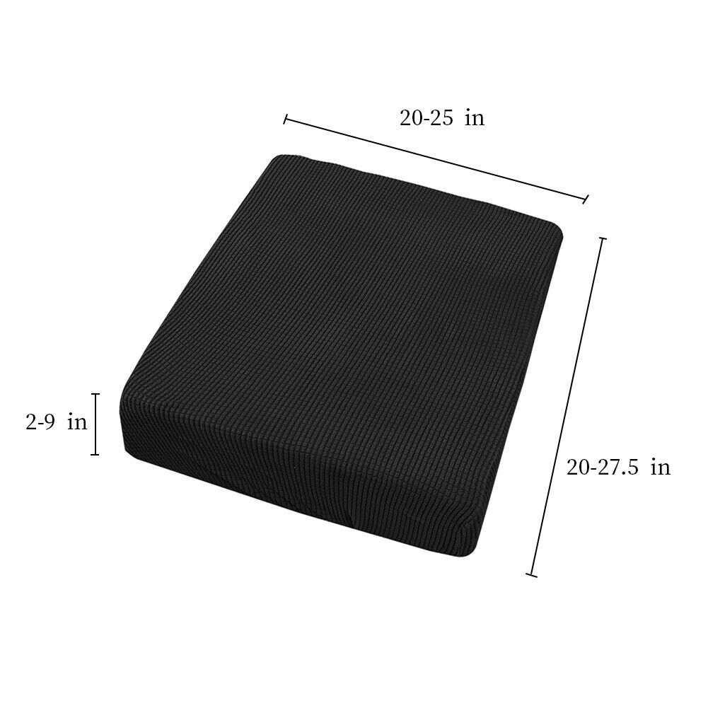 US 2Pc Soft Waffle Pattern Stretch Slipcover Couch Chair Sofa Seat Cushion Cover