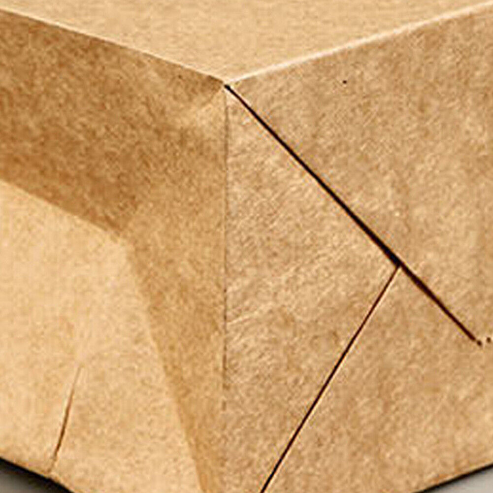US 50 Pcs Brown Paper Shopping Kraft Retail Gift Merchandise Bags With Handles