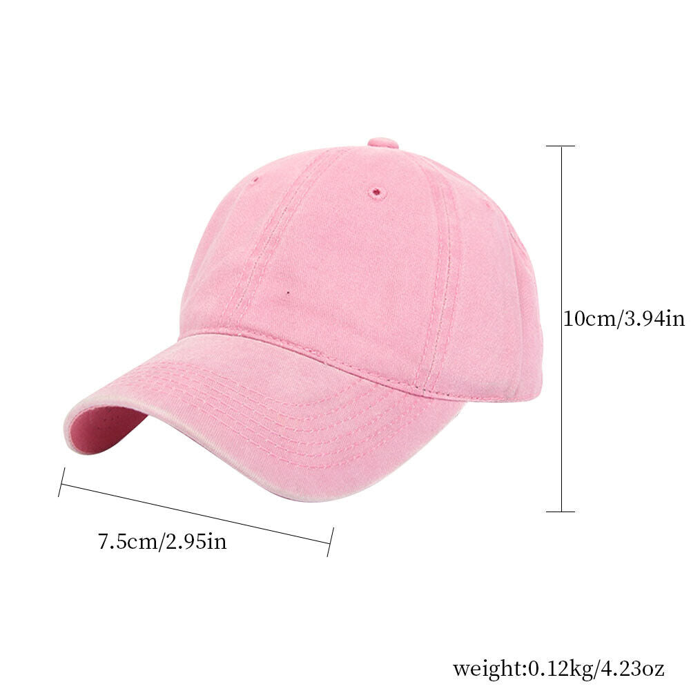 US 1-2 Pcs Classic Baseball Cap Low Profile Hats Adjustable Washed Effect Unisex