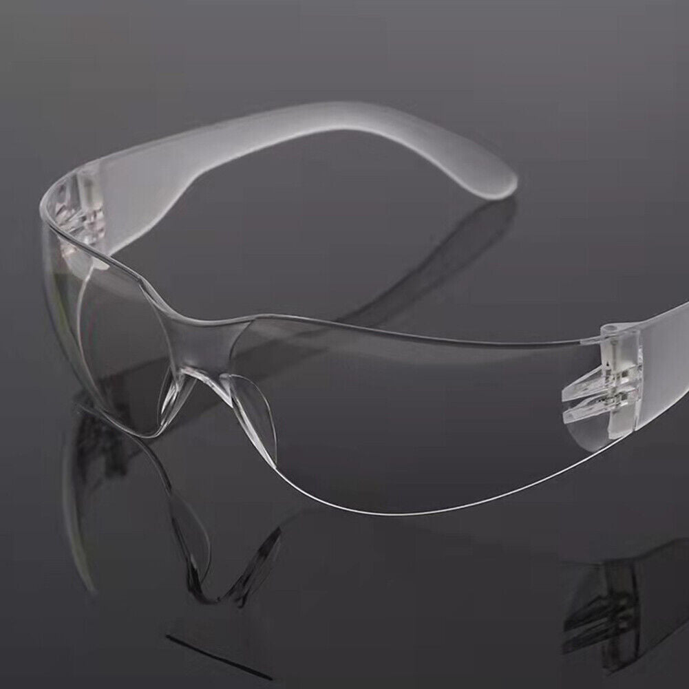 US 12 PAIR Protective Safety Glasses Clear Lens Work UV Lot of 12