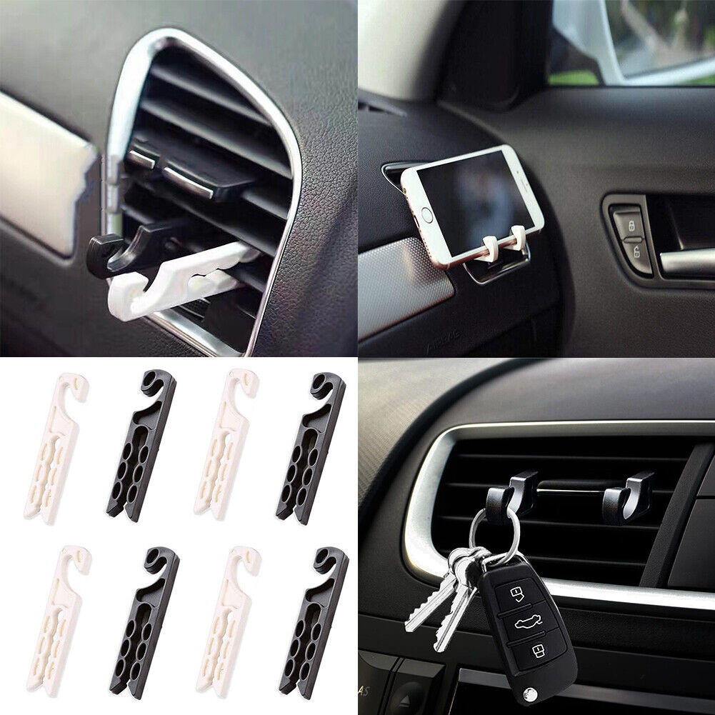 US 20Pc Car Air Vent Holder Mobile Earphone Cable Winder Sunglasses Glasses Hook