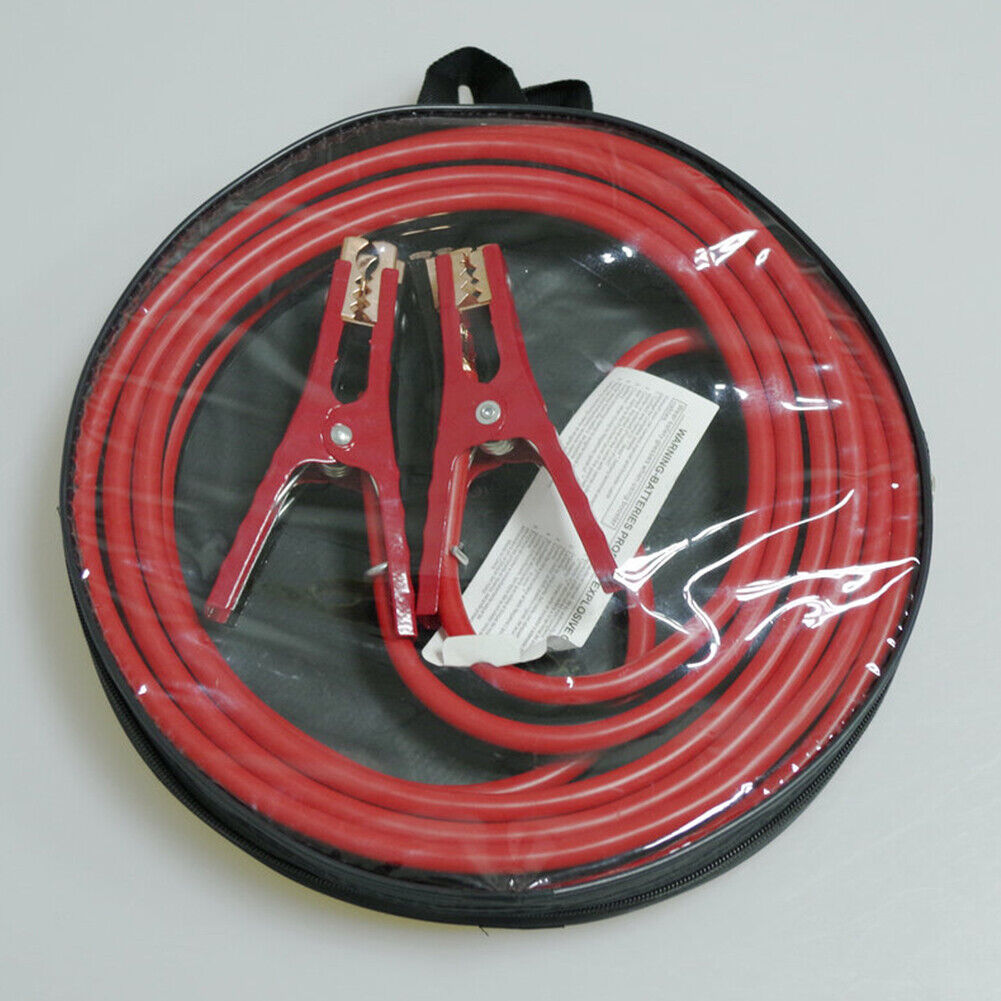 US 20 Ft 4 Gauge Heavy Duty Booster Cable Jumping Start Power Jumper w/Pouch