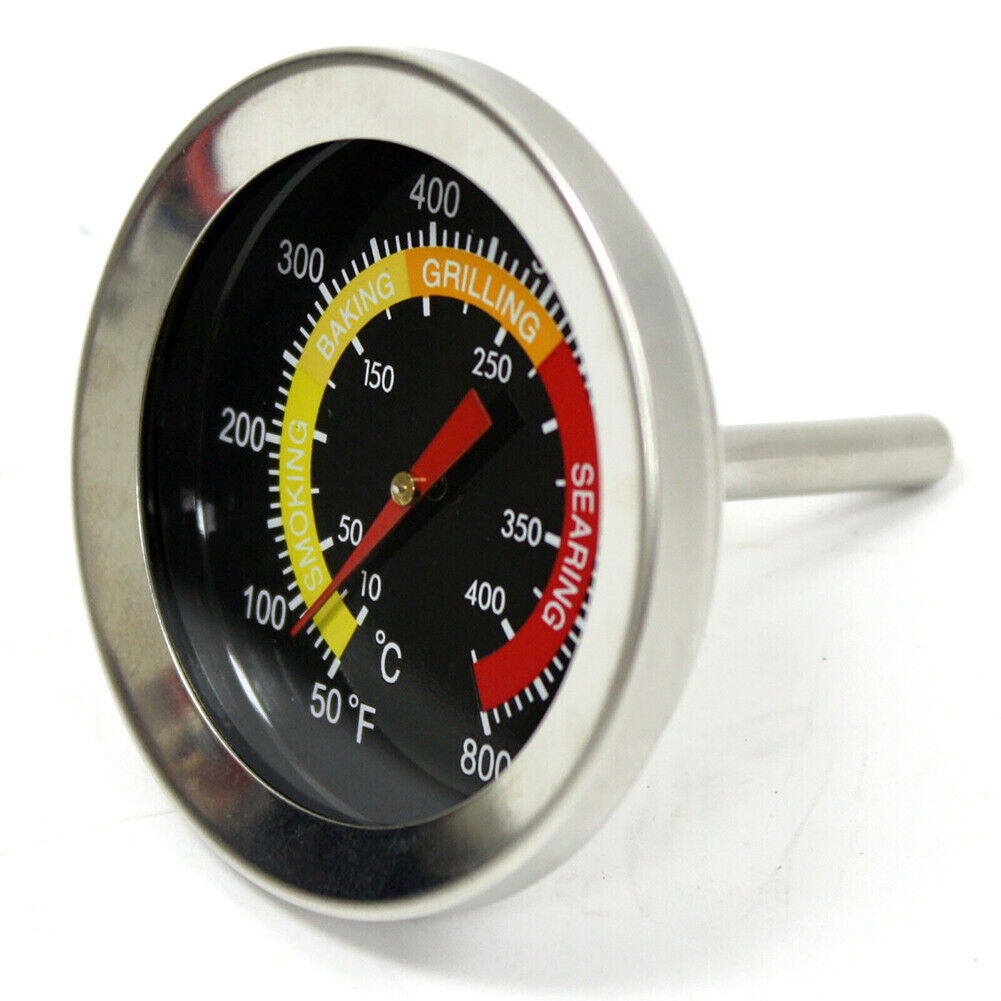 US 1-2Pc 2-3/8" Temperature Thermometer Gauge Barbecue BBQ Grill Smoker Pit