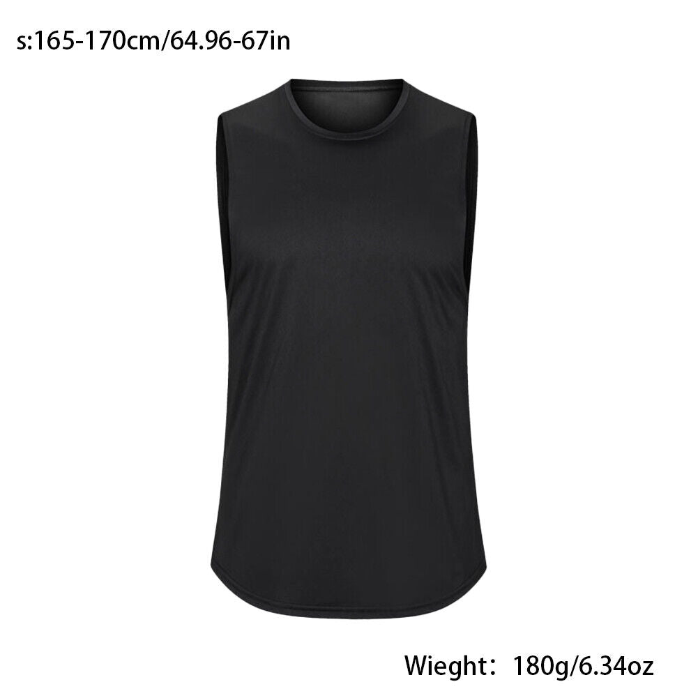 US Men Gym Muscle Singlets Workout Tank Top Bodybuilding Sleeveless T-shirt