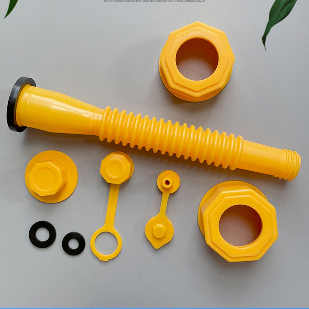 US 2-4 Pc Gas Can Spout Kit Replacement Old Style Tanks Plastic Nozzle Vent Set