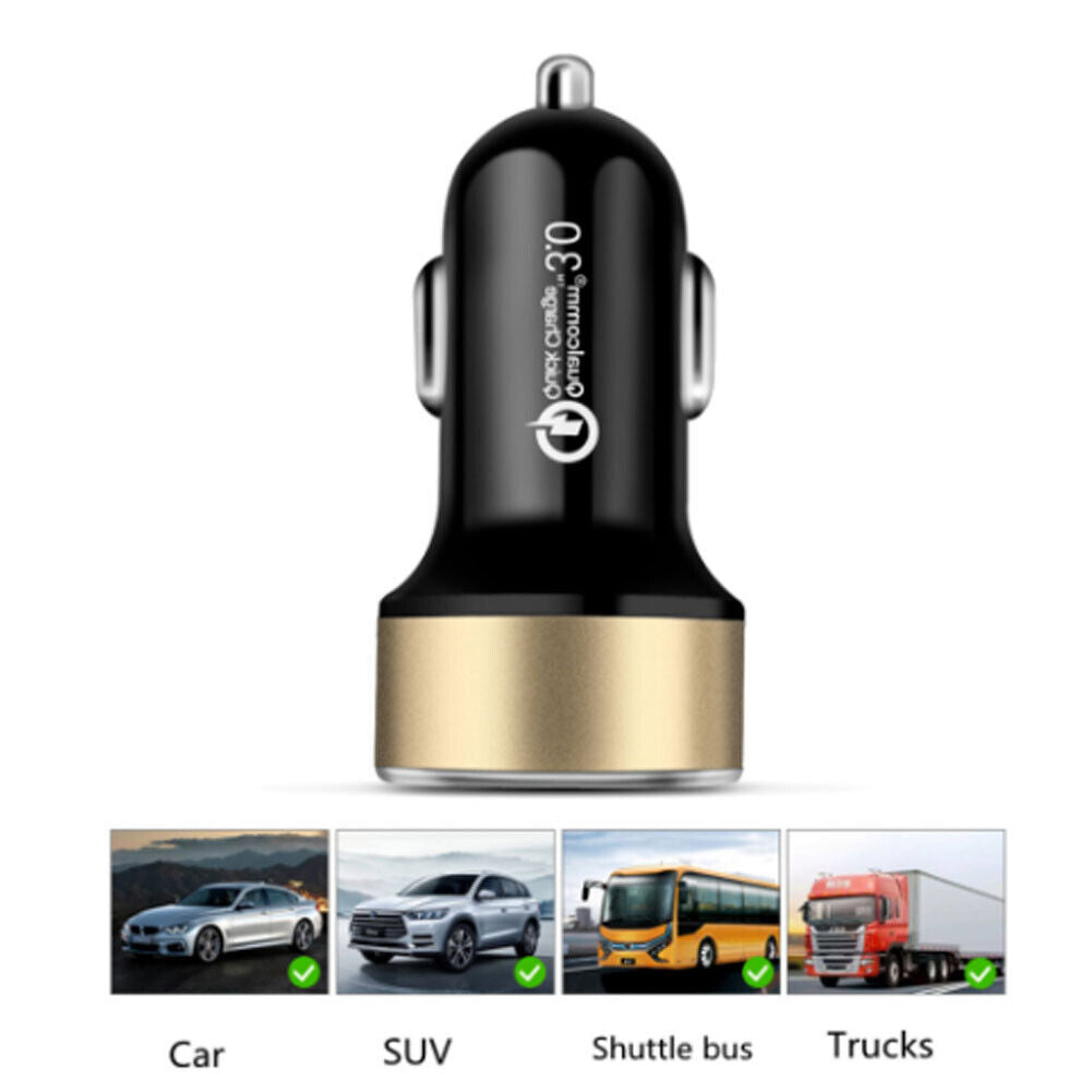 US 1-2 Pack Fast Car Charger Type C USB Lighter Adapter Plug 40W Digital Display