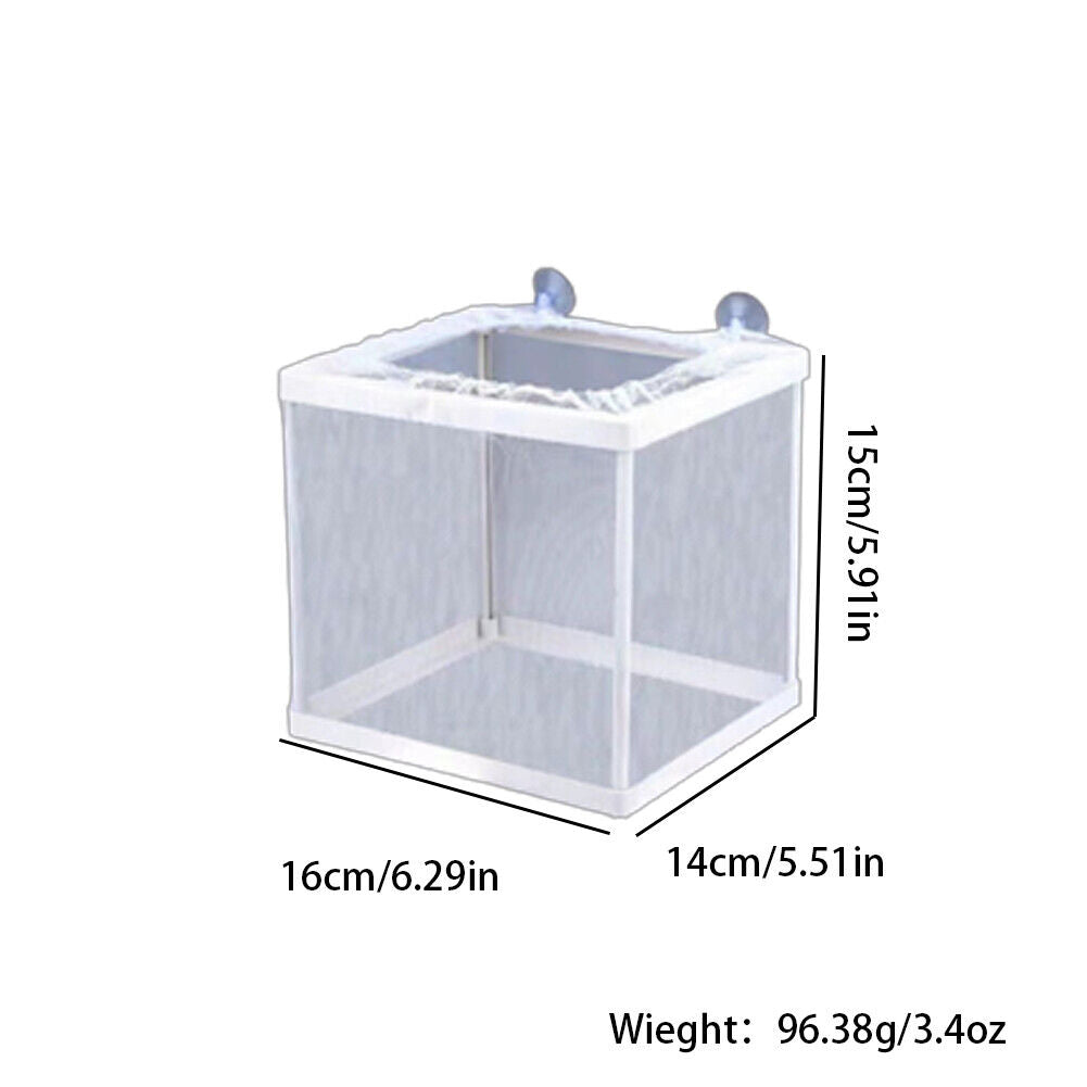 US 1-2 Pc Fish Tank Aquarium Guppy Breeding Breeder Baby Gauze Trap Box Isolator