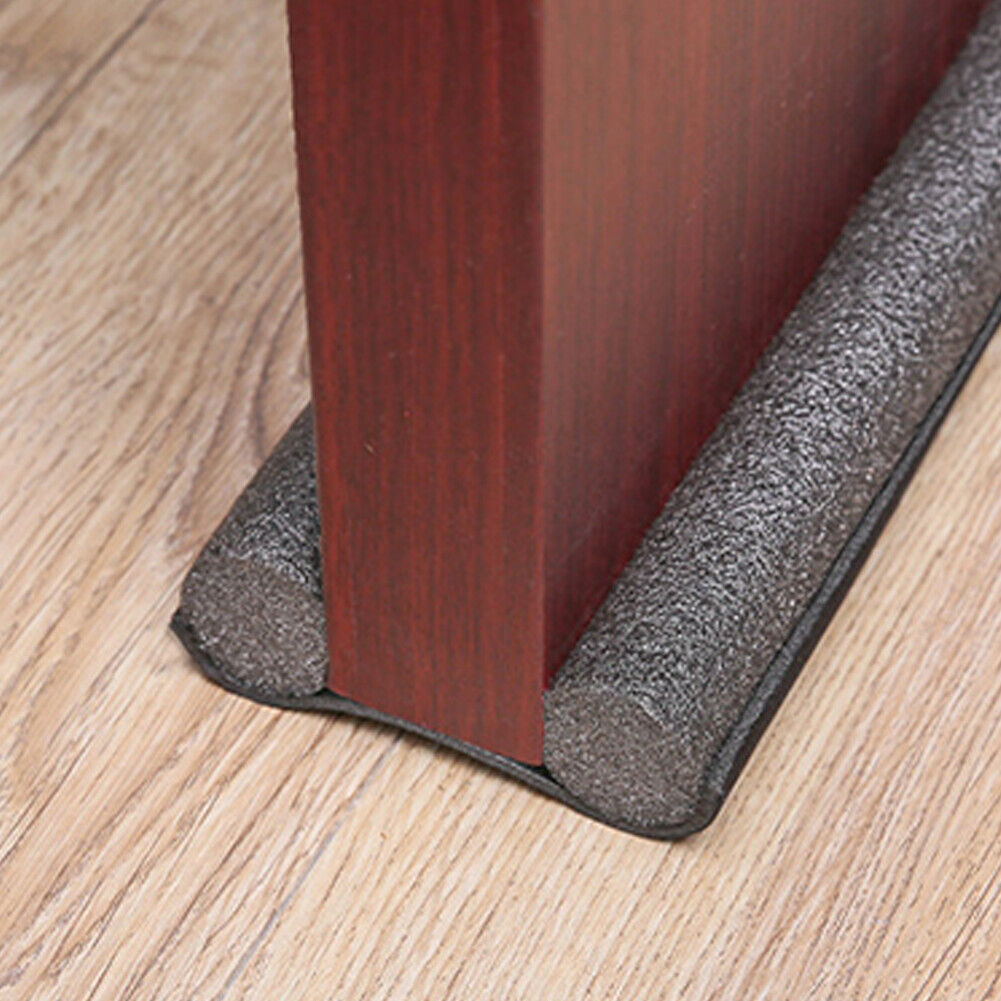 US 1-2 Pc Under Door Bottom Seal Strip Stopper Adjustable Twin Door Soundproof
