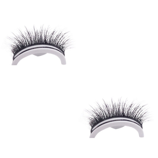 US 2-4 Pc Reusable 100% Real Mink 3D False Eyelashes Self Adhesive Nature Long