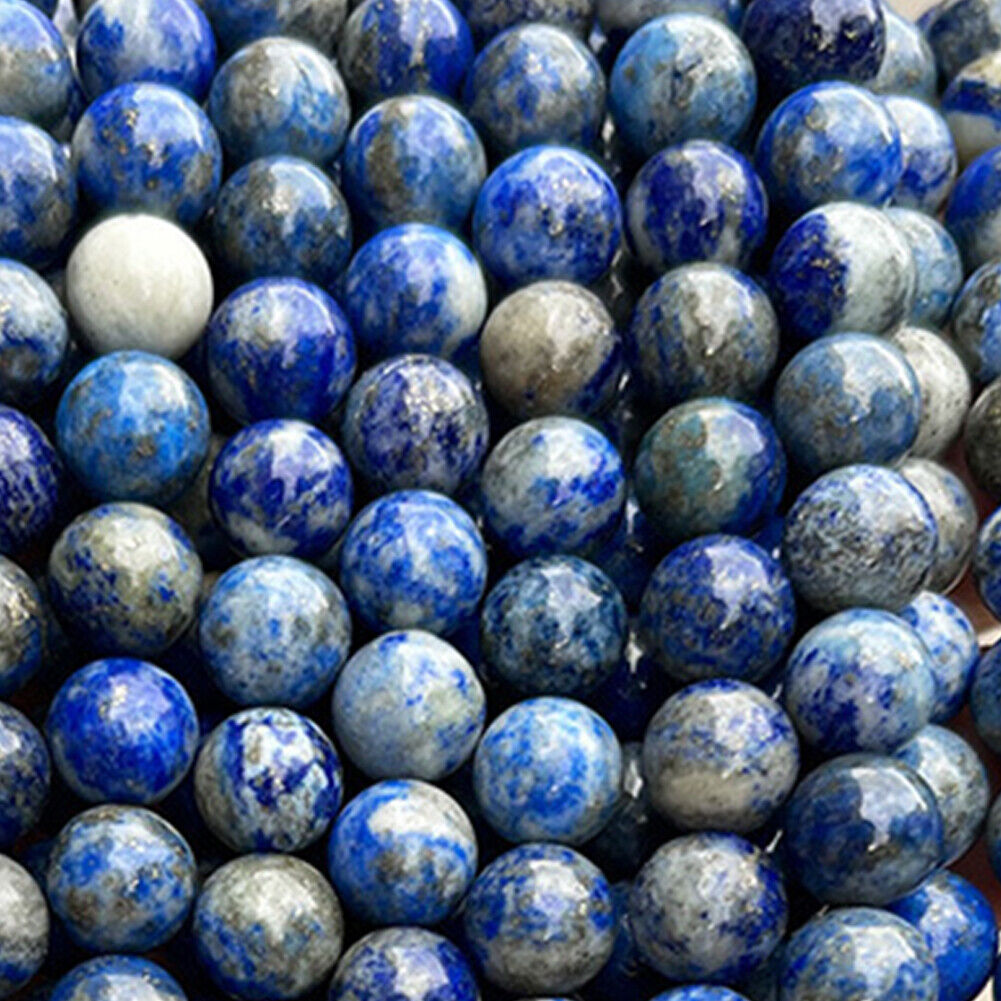 US 6/8/10 MM Grade AAA Round Loose Beads Stormy Ocean Blue Sea Sediment Jasper