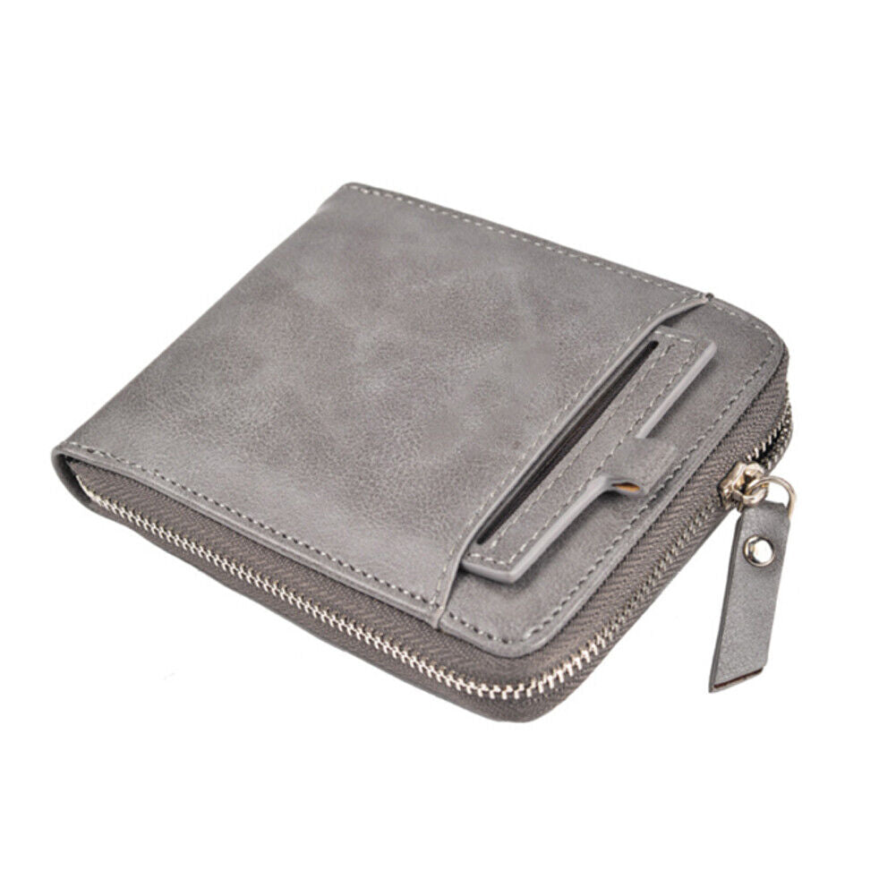 US 1-2 Pack Men RFID Blocking Leather Bifold Wallet Credit Card Holder Zip Purse