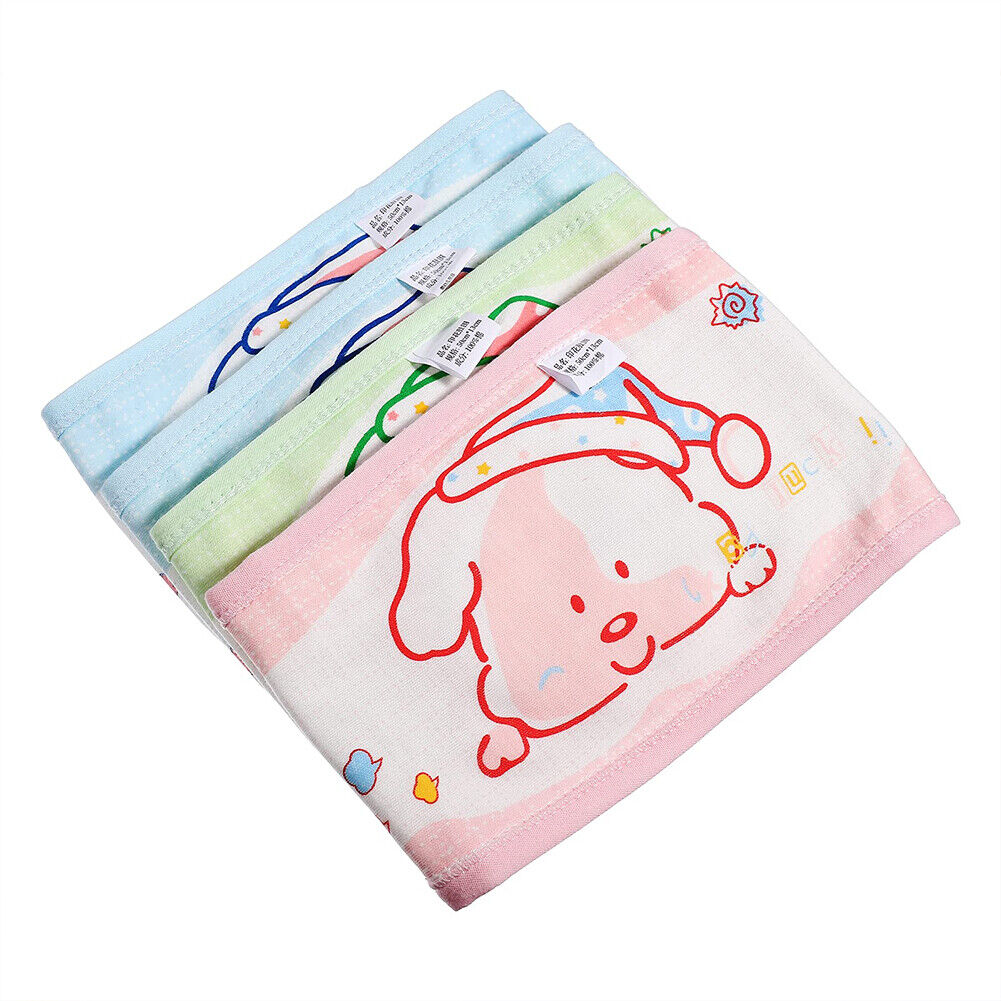 US 4Pc Baby Infant Umbilical Cord Belly Band Cartoon Cotton Soft Belly Protector