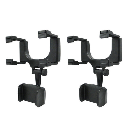 US 2-4 Pc Car Rear View Mirror Mount Stand 360° Rotation Adjustable Phone Holder