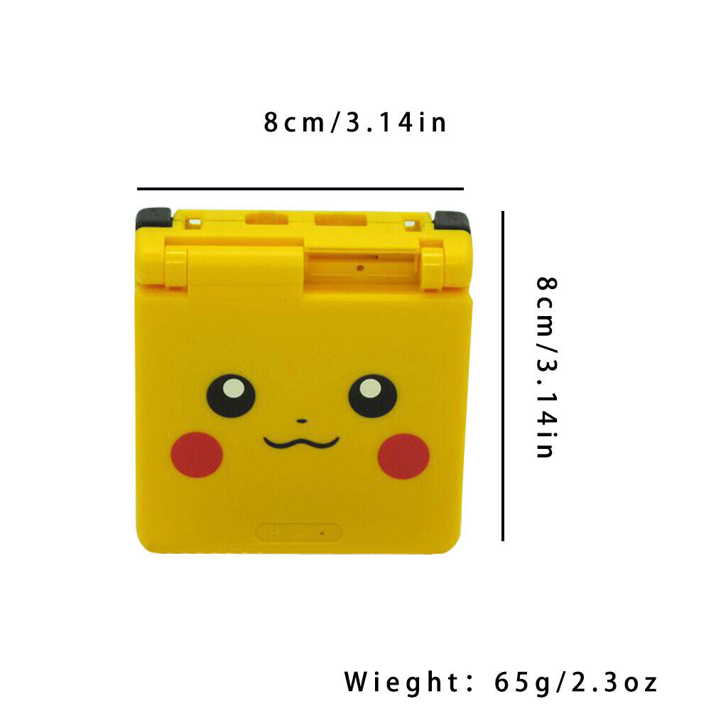 US 1-2 Pcs Pikachu Yellow GBA SP Advance SP Replacement Housing Shell Screen Len