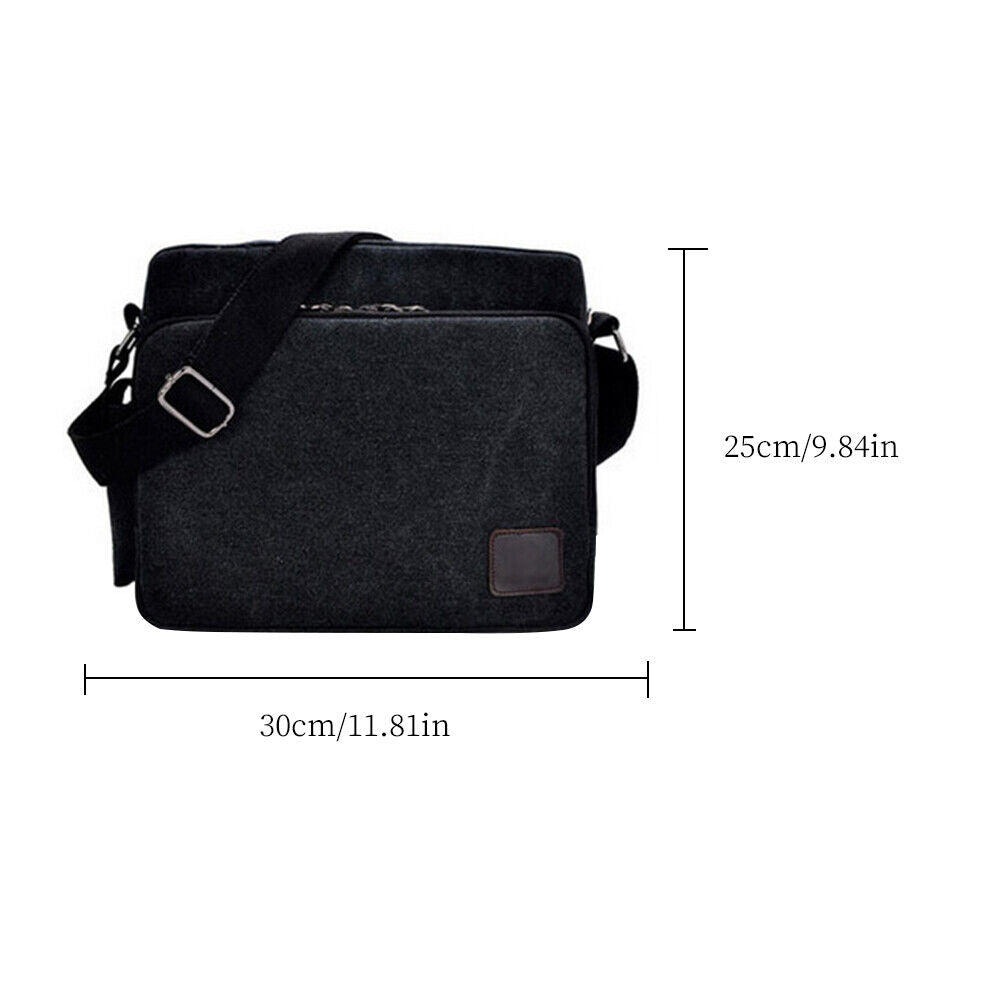 US 2 Pack Men Vintage Military Canvas Crossbody Bag School Satchel Messenger