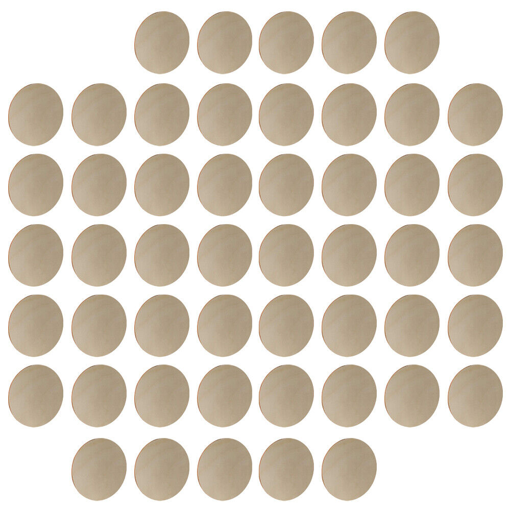 US 50-100 Pack Unfinished Wooden Circle Coaster Wood Round Cutout DIY Crafts 2"