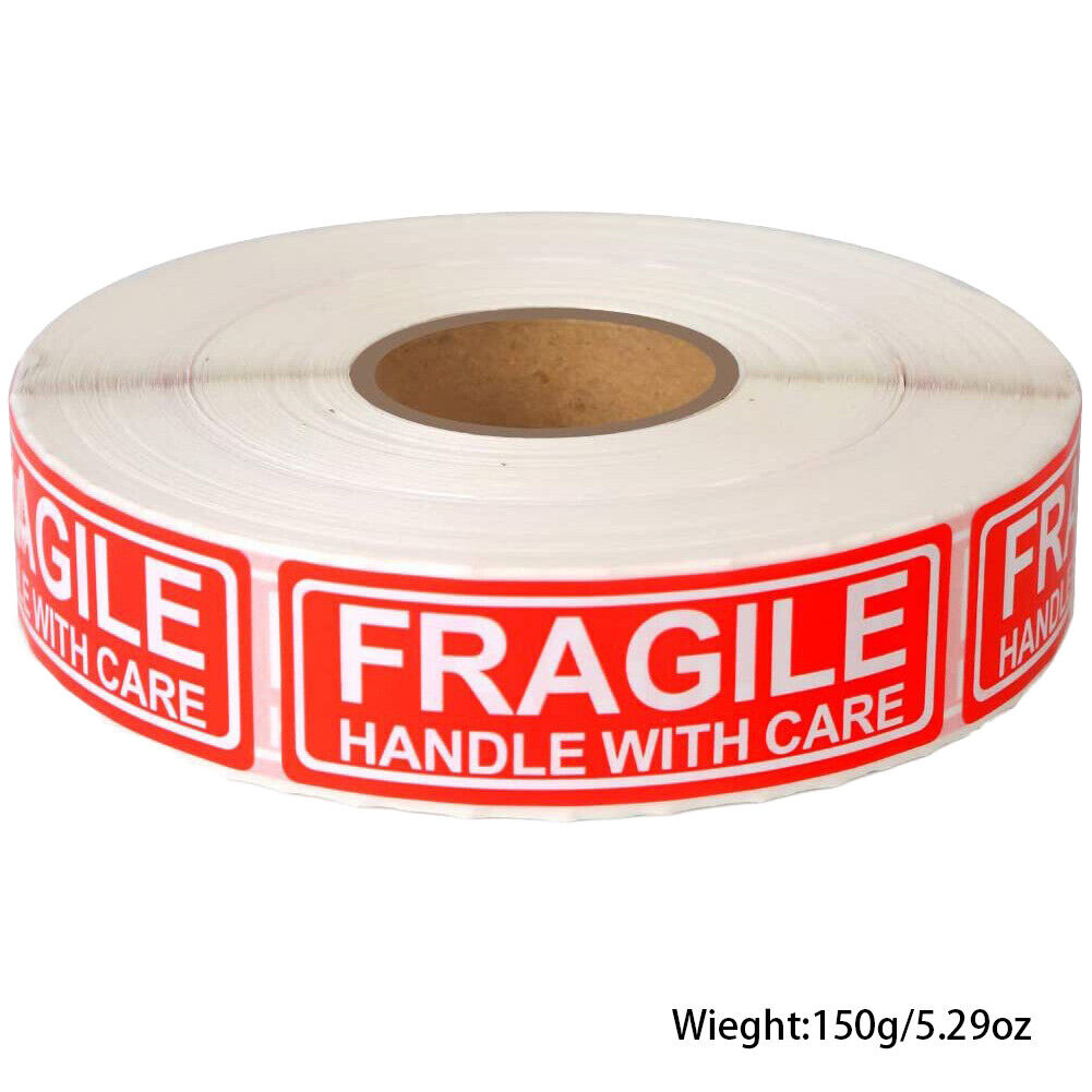 US 2000-4000 Pcs 1 x 3 FRAGILE HANDLE WITH CARE Stickers Labels Easy Peel Apply